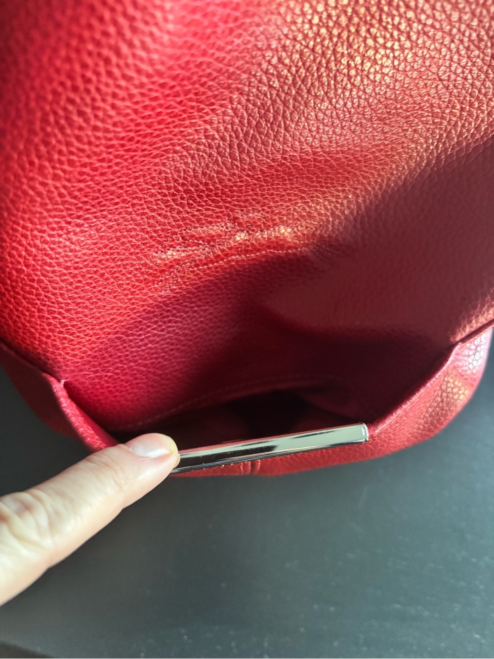 Longchamp Foulonne Hobo Leather Shoulder Bag - Picture 6 of 16